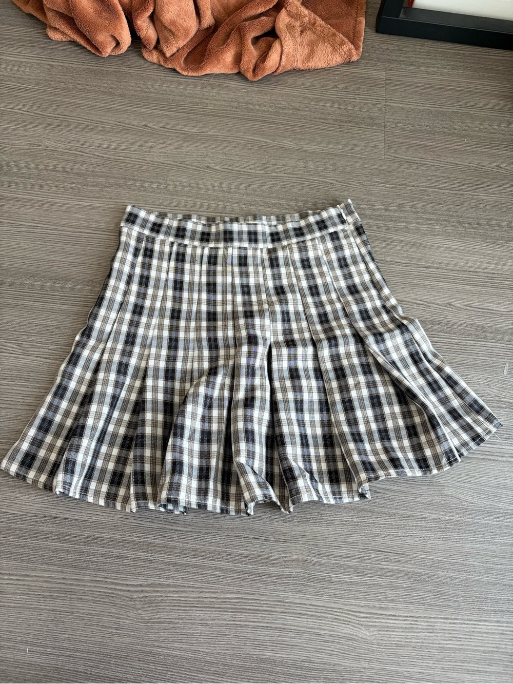Pleated Plaid high waisted Skirt